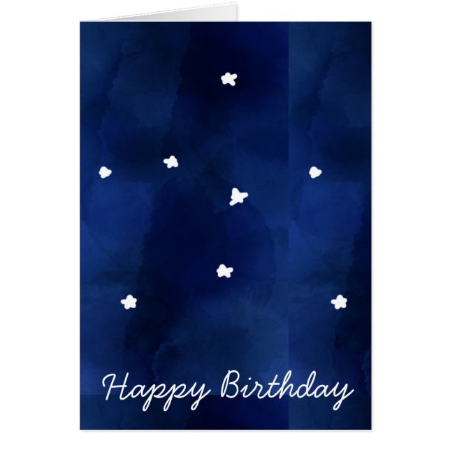 Midnight Blue stjärnry himlar Hälsningskort (Framsidan)