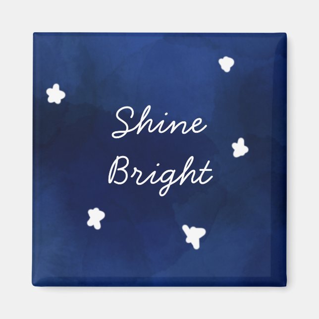 Midnight Blue stjärnry himlar Magnet (Framsidan)
