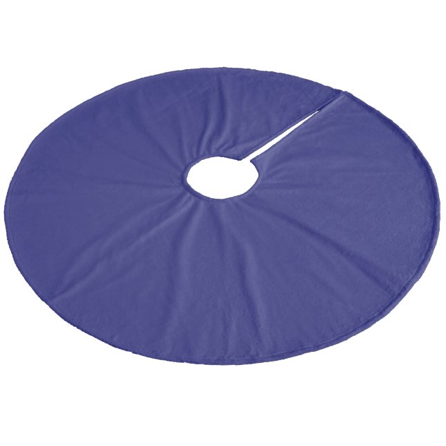 Midnight Blue Tree Skirt for Festive Home Charm Julgransmatta Fleece (Vinklad)