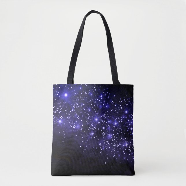 Midnight Blue Twilight Tote Bag Tygkasse (Framsida)