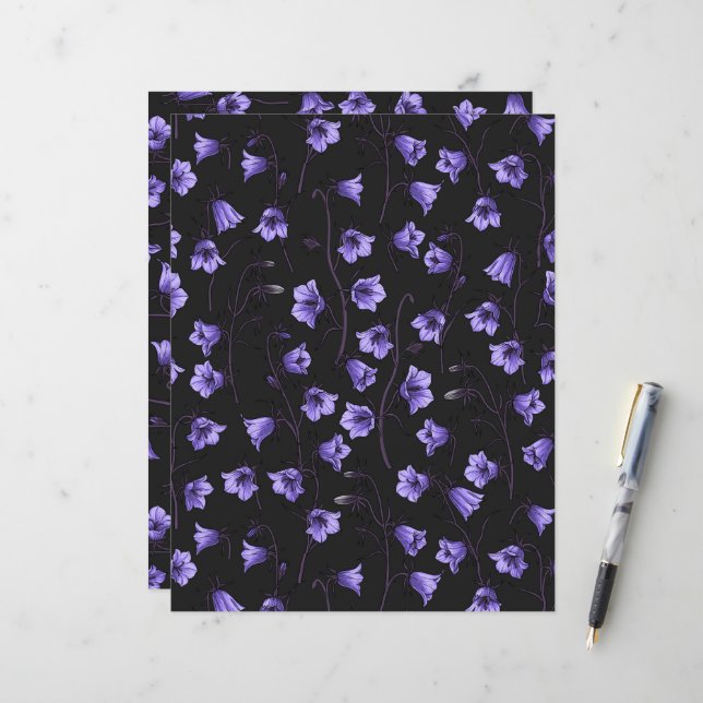 Midnight Bluebells, Harebells, Bellblommor (Fram/Back In Situ)