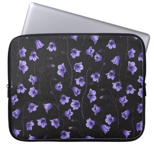 Midnight Bluebells, Harebells, Bellblommor Laptop Fodral