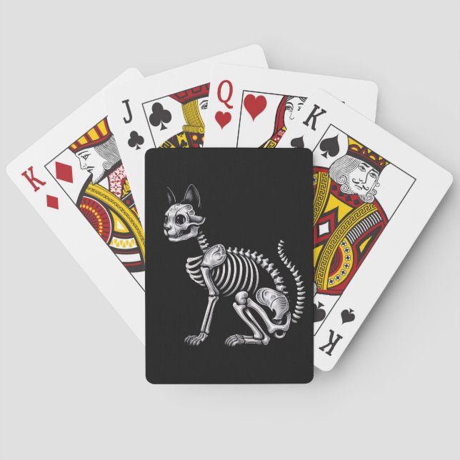 Midnight Bones: Skelettkatt Casinokort (Baksidan)