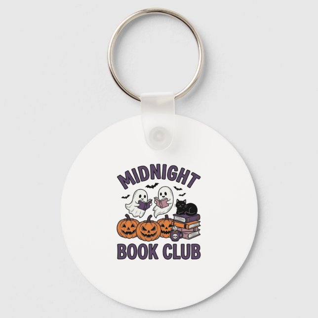 Midnight Book Club Halloween Läsdesign_1 Nyckelring (Framsida)