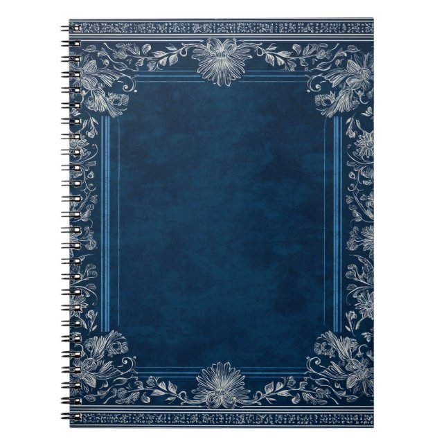 Midnight Botanical Frame Custom Anteckningsbok (Framsidan)