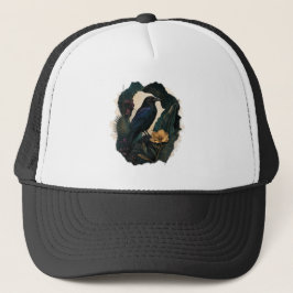 Midnight Botanical Raven Keps