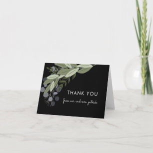 Midnight Bröllop Sprigs Tackkort Card