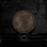 Midnight Bronze Romantik | Satiny Grunge Damask Rund Klocka<br><div class="desc">Rikens sofistikerade 90-tal stil-grunge växer upp med denna edgy plågade satin ro-damm, luxuriös sammet och faux glitter-trim i en dramatisk mörk moody juvelton och dusky-palett. I vintagen 1990-talet tillkommer det blandade mediet abstrakt struktur perfekt popup från färg och stil. För andra produkter eller färg, gå till JustFharryn @ Zazzle.com #bohochic...</div>