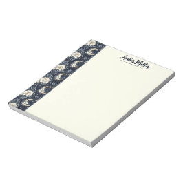Midnight Celestial Blommig & Halvmåne Design Anteckningsblock