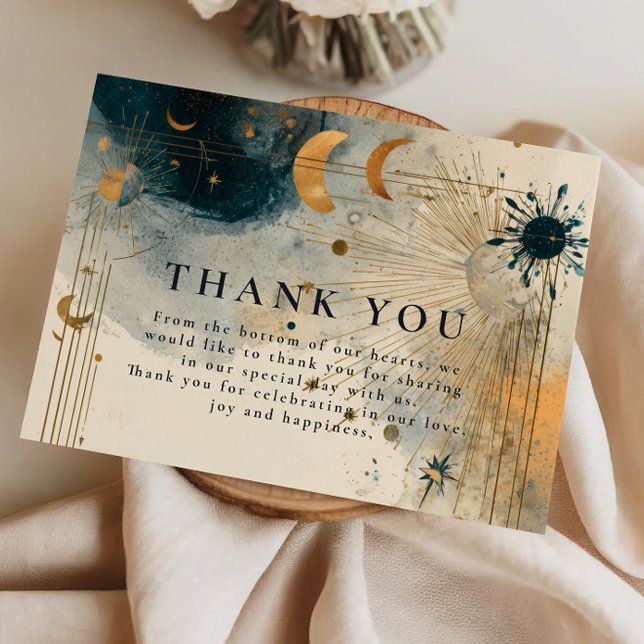 Midnight Celestial Wedding Tack Kort (Skapare uppladdad)