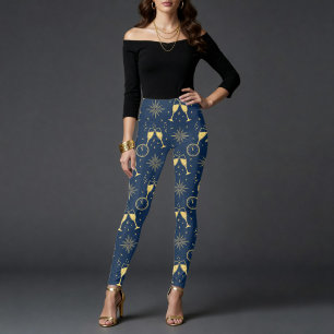 Midnight Champagne Toast Nyårsafton Leggings