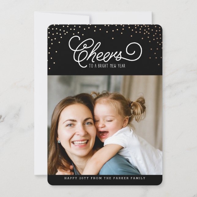 Midnight Cheers Fotokort Julkort (Framsida)