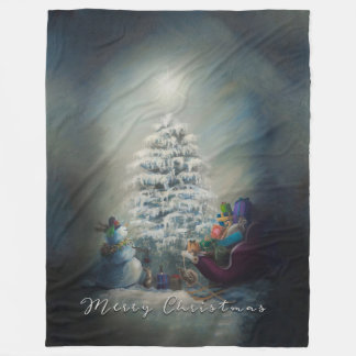 Midnight Christmas Fleecefilt