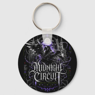 Midnight Circuit Gothic Cyberpunk Grafik Nyckelring