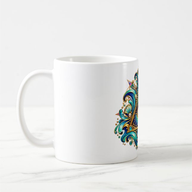 Midnight Compass Eye Kaffe Mugg (Vänster)