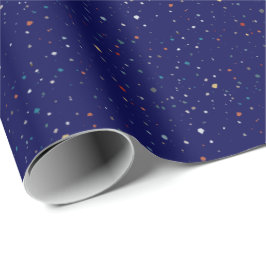 Midnight Confetti Splatter Gift Wrap Presentpapper