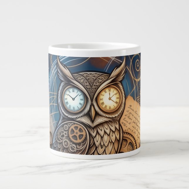 Midnight Creative Night Owl Abstrakt Jumbo Mugg (Framsidan)