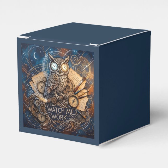 Midnight Creative Night Owl Abstrakt Presentaskar (Framsidan Sidan)