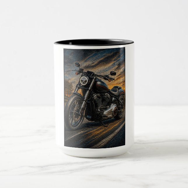 Midnight Cruiser Mosaikkonst Mugg (Center)