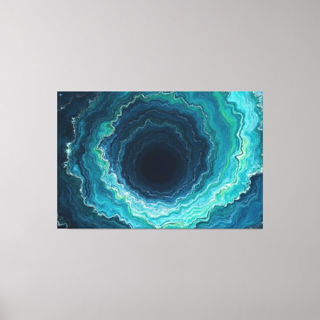 Midnight Currents –150 cm x 100 cm Abstrakt Flytan Canvastryck (Framsida)