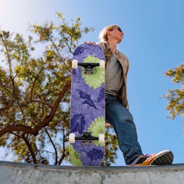 Midnight Daisy Garden Mini Skateboard Bräda 18,5 Cm (Utomhus 1)
