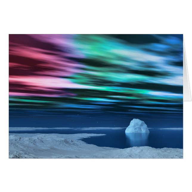 Midnight Dawn Card Hälsningskort (Framsidan Horizontal)