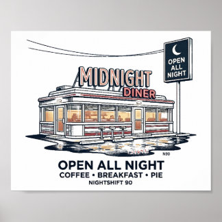 Midnight Diner Öppet hela natten NIGHTSHIFT 90 Aff Poster