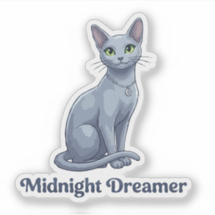 Midnight Drömmare Celestial Katt Klistermärken