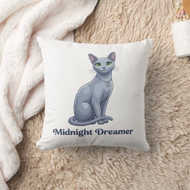 Midnight Drömmare Celestial Katt Kudde (Filt)