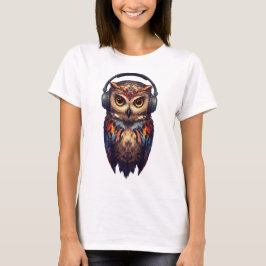 Midnight Echo – Abstract Owl with Soul T Shirt
