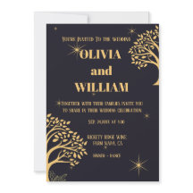 "Midnight Elegance: Mörk blått Bröllop