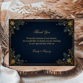 Midnight Evergreen Golden Winter Charm Tack Kort