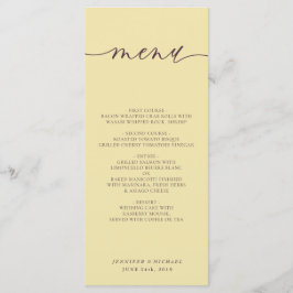 Midnight Fig & Champagne Script Bröllopsmiddag Meny