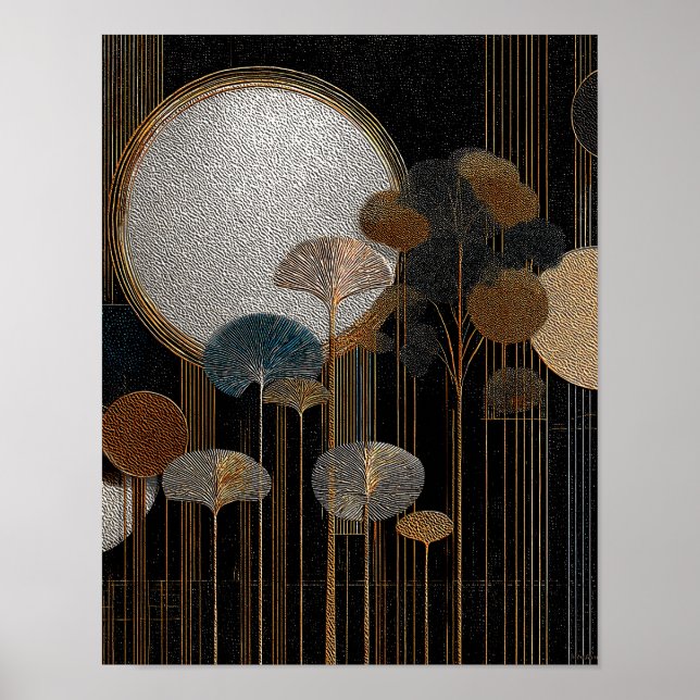 Midnight Forest #10 - 4x5 Digital Download Poster (Framsidan)