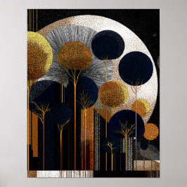 Midnight Forest #12 - 4x5x Digital nedladdning Poster