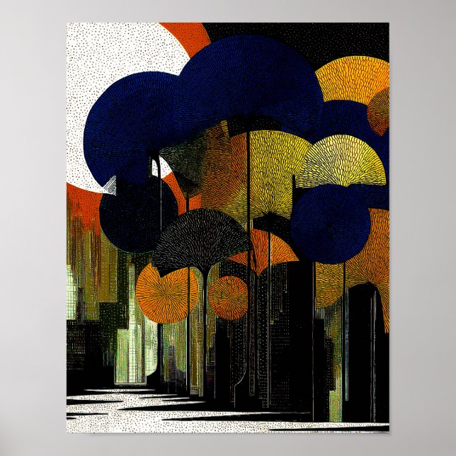 Midnight Forest #16 - 4x5 Digital nedladdning Poster (Framsidan)