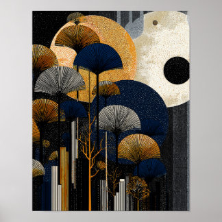 Midnight Forest #2 - 4x5 Digital nedladdning Poster