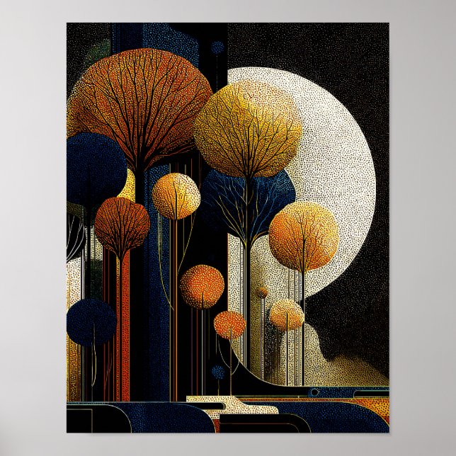 Midnight Forest #5 - 4x5 Digital Download Poster (Framsidan)