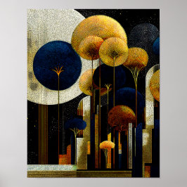 Midnight Forest #7 - 4x5 Digital nedladdning Poster