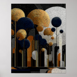 Midnight Forest #9 - 4x5 Digital nedladdning Poster