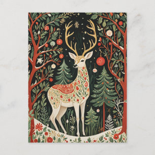 Midnight Forest Julhjort Vykort