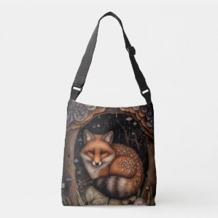 Midnight Fox Crossbody Tote Axelväska