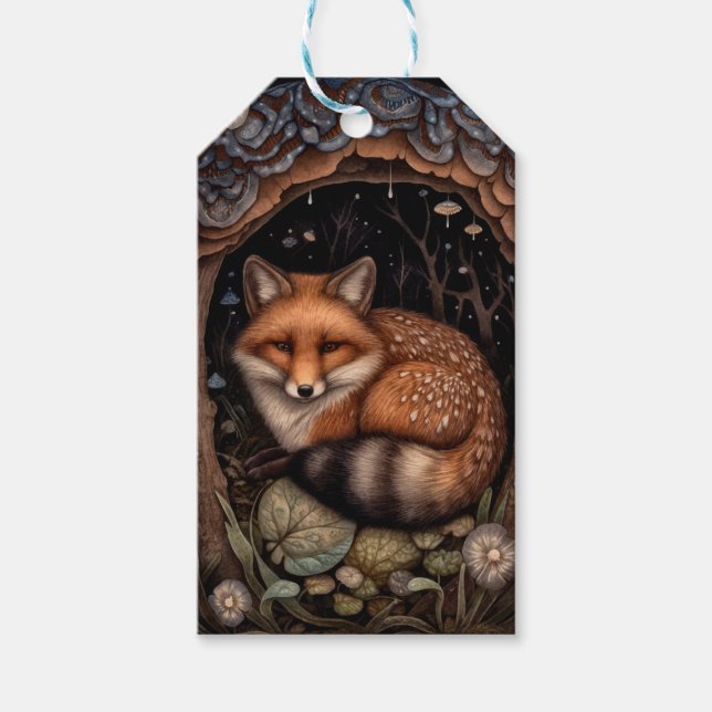 Midnight Fox Gift-Märkre Presentetikett (Framsidan)