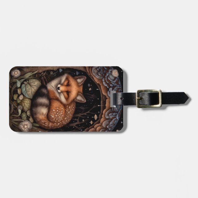 Midnight Fox Wallet Case Bagagebricka (Horisontell Framsida)