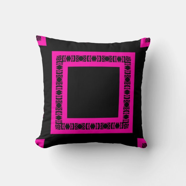 Midnight Fuchsia Geometrisk Kudde (Framsida)