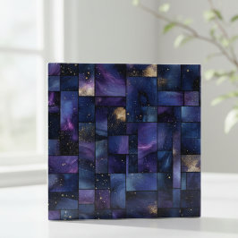 Midnight Galaxy Stars Mosaic Kakelplatta