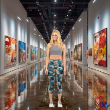 Midnight Garden: Blått blomsterpatchworkmönster