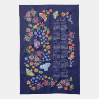Midnight Garden Calendar Towel Kökshandduk