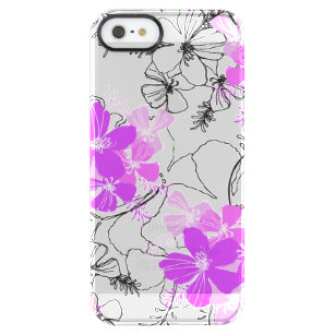 Midnight Garden Hawaiian Hibiscus Clear iPhone SE/5/5s Skal