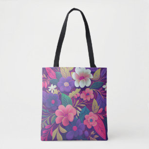 Midnight Garden Jewel Blommig Totebag Tygkasse